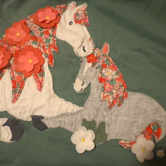 Mini Boden Embroidered Horse Dress sz 11-12 - Picture 3 of 3